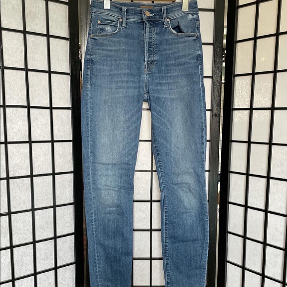 MOTHER Denim Super Stunner Ankle in Racing Hearts - Picture 2 of 7